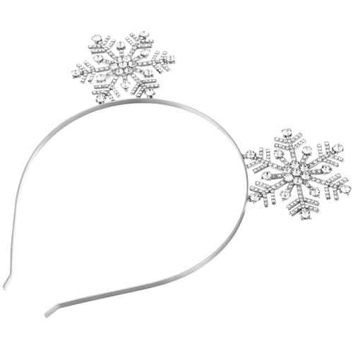 LIFKOME 3 Stück Weihnachts haarreife mit Funkelnden Kristall schneeflocken Langlebiger für Damen Festlicher Kopfschmuck für Winterpartys und Kostümveranstaltungen von LIFKOME