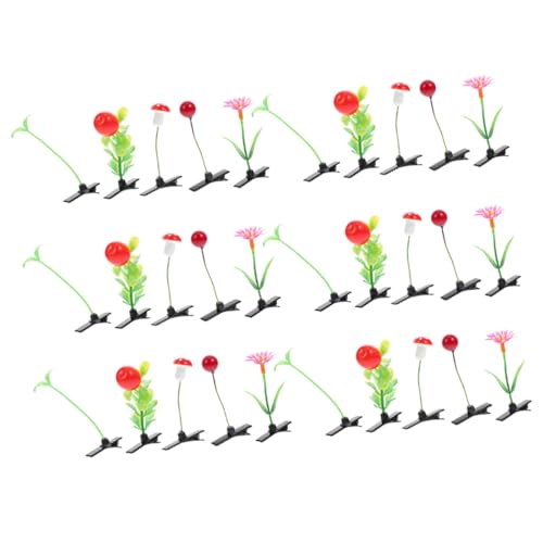 LIFKOME 30 Stück Teiliges Haarklammern mit Simulation Pflanzen Bunte für Mädchen Vielseitige Haarschmuckclips für Dickes und Dünnes Haar Geeignet für Party und Alltag von LIFKOME