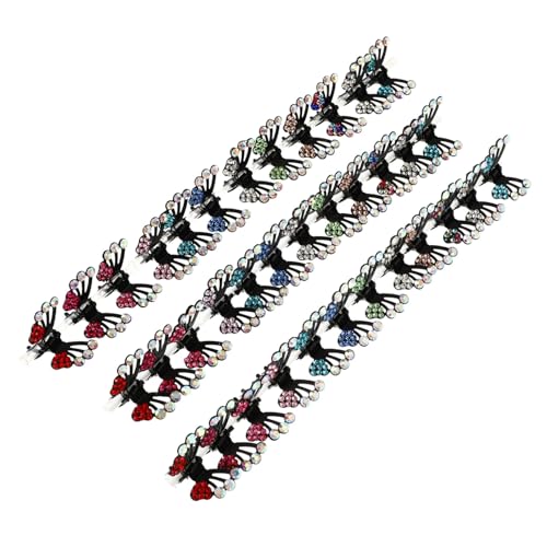 LIFKOME 36 Stück Teiliges Kleine Haarklammern mit Strass Bunte Haarklammern für Mädchen und Frauen Vielseitiger Haarschmuck für Partys Alltag und Zopffrisuren Einfache Anwendung und von LIFKOME
