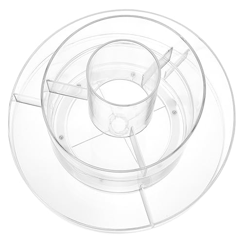 LIFKOME Drehbarer Kosmetik Organizer aus Langlebigem PET Material 360° Drehbar für Make Up Tools Kosmetikständer für Schreibtisch Kosmetikregal mit Mehreren Fächern von LIFKOME