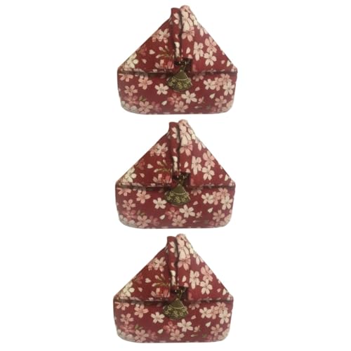 LIFKOME 3stücke Mini Hartschalen Geldbörse Im Japanischen Stil Tragbare Dreieckige Münztasche Für Kleingeld Schlüssel Und Bargeld Zufälliger Verschlussstil Für Alltag Und von LIFKOME
