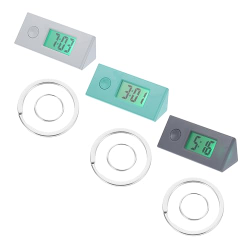 LIFKOME 3stücke Tragbare Digitale Schlüsselring-taschenuhren Für Schüler Leichte Präzise Und Langlebige Uhren Mit Schlüsselanhänger-Design Für Unterwegs von LIFKOME