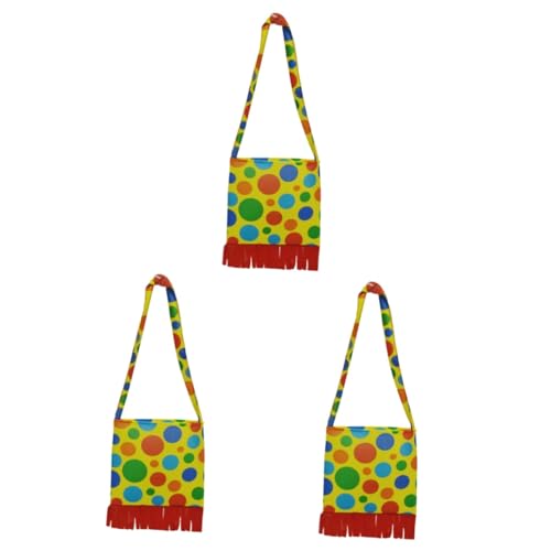 LIFKOME 3er Set Clown UmhäNgetasche Bunte Punkte KostüM ZubehöR FüR Halloween Cosplay Karneval Zirkus BüHnenauffüHrungen von LIFKOME