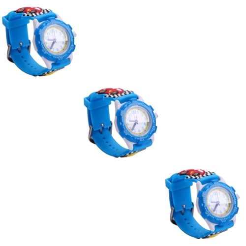 LIFKOME 3 Stücke Cartoon Auto Muster Kinder Uhr Digitale Armbanduhr Für Kinder Jungen Mädchen von LIFKOME