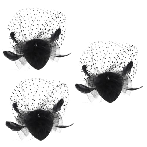 LIFKOME 3stücke Fascinator Haarschmuck Für Damen Eleganter Hut Mit Federn Und Netz Für Hochzeiten Teepartys Und Besondere Anlässe Haarclip Inklusive Vielseitig Tragbar Stilvolles von LIFKOME