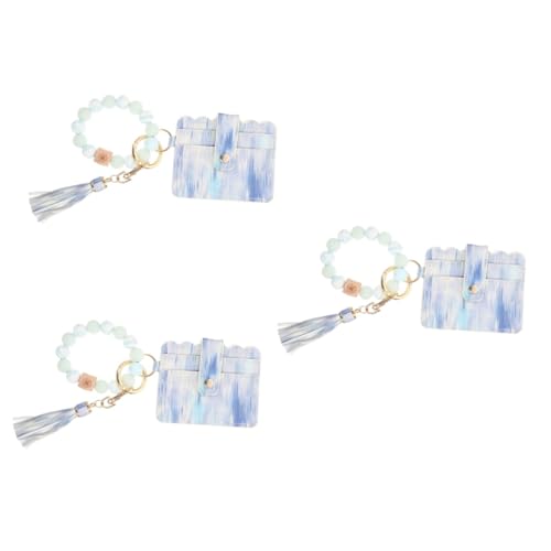 LIFKOME 3 Stück Schlüsselanhänger Mit Kartenhalter Armband Schlüsselanhänger Armband Schlüsselanhänger Für Schuljungen Und Mädchen Erwachsene von LIFKOME