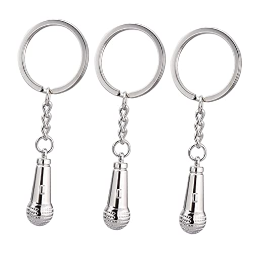LIFKOME 3stücke Teiliges Mikrofon Schlüsselanhänger Kreative Mikrofon Form Als Für Musikliebhaber Leicht Und Praktisch Für Schlüssel Und Taschen von LIFKOME