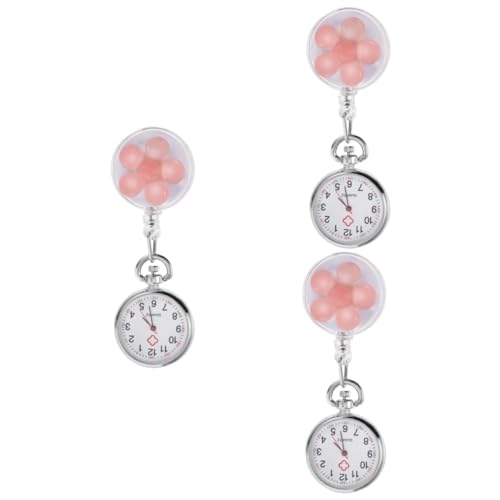 LIFKOME 3stücke Hängende Fob-Uhr Mit Cartoon-Blume Für Und Schülerinnen Einziehbare Taschenuhr Mit Sicherheitsclip Leicht Und Praktisch Für Täglichen Gebrauch von LIFKOME