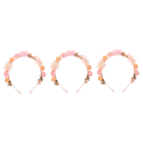 LIFKOME 3St Stirnband Blumengirlanden-Stirnbänder Stirnbänder für Damen hair clip flower haarblume Schmücken Haarband Party-Haarbänder Braut Stirnband Wenig frisch künstliche von LIFKOME