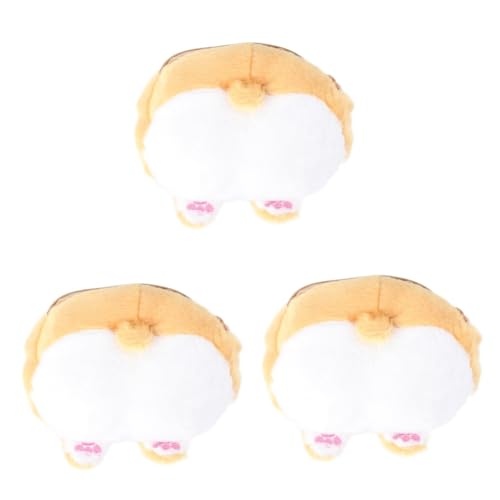 LIFKOME 3stücke Corgi Butt Plüsch Umhängetasche Niedliche Tier-geldbörse Für Mädchen Tierischer Plüsch-Rucksack Mit Reißverschluss Kreative Corgi Form Für Schlüssel Geld Und von LIFKOME