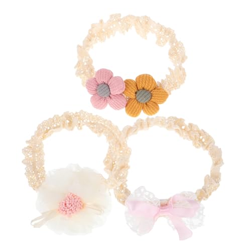 LIFKOME 3stücke Stirnband Blumenmuster Babystirnbänder Kopfbedeckung Für Neugeborene Junge Mädchen Mädchen Stirnbänder Sanft Und Sicher Zum Verschenken von LIFKOME