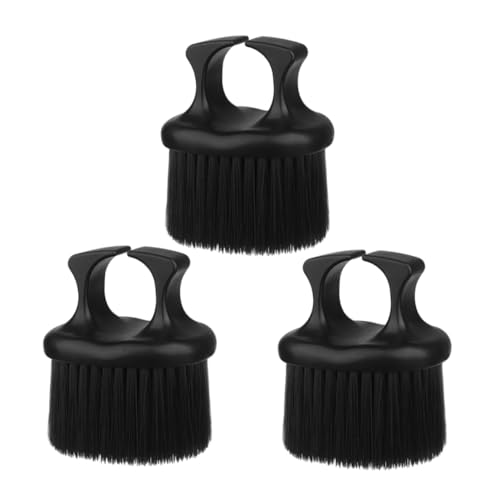LIFKOME 3Stücke Knöchelbürsten Bartpflegebürste für Herren Ergonomisches Design mit Fingerringgriff für Styling und Pflege von Bärten und Schnurrbärten Schwarze Borsten von LIFKOME