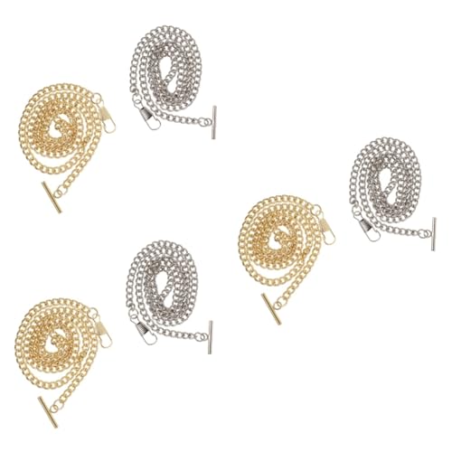 LIFKOME 3er-Sets Metall-taschenuhrkette Mit T-bar-Design Vintage-kleiderkette Eisenmaterial Kleiderzubehör Für Anzugweste Gürtelclipkette Für Männer Und Frauen 2 Stück * 3 von LIFKOME