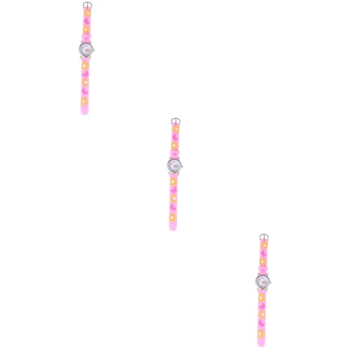 LIFKOME 3stücke Kids Cartoon Watch Mit Kreativem Blumen-Design Silikon-Armbanduhr Für Junge Mädchen Verstellbar Einzigartiges Und Lustiges Muster Für Mädchen Und Jungen von LIFKOME