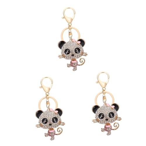 LIFKOME 3 Stück Festliche Strass-schlüsselanhänger Mit Katzen-Design Für Besondere Anlässe von LIFKOME