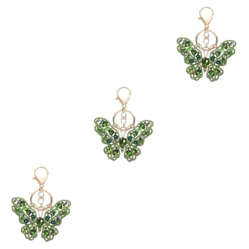 LIFKOME 3 Stück Schmetterlings-schlüsselanhänger Mit Funkelndem Strass- Für Frauen Und Mädchen Bezauberndes Tier-Design Schlüsselanhänger Schmuck Für Taschen Geldbörsen Dekoration von LIFKOME