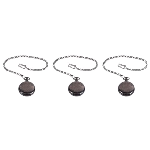 LIFKOME 3stücke Vintage Taschenuhr Mit Arabischen Ziffern Eleganter Design Und Abnehmbarer Kette Für Herren Freizeit Und Geschäftsumgebungen von LIFKOME
