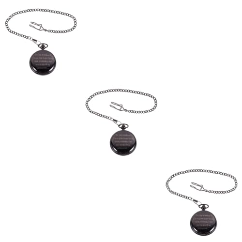 LIFKOME 3stücke Alloy Taschenuhr Mit Kette Mechanische Quarz-taschenuhr Im Retro-Stil Geeignet Für Freizeit Und Geschäft Mit Arabischen Ziffern Für Einfache Zeitablesung von LIFKOME