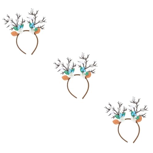 LIFKOME 3 Stücke Charmante Weihnachten Rentier Geweih Stirnband Stilvolle Für Urlaub Feiern von LIFKOME