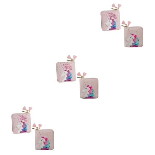 LIFKOME 3stücke Cartoon Einhorn Pu Geldbörse Für Mädchen Reißverschluss-Portemonnaie Für Täglichen Gebrauch Und Reisen Langlebiges Material Leicht Und Praktisch von LIFKOME