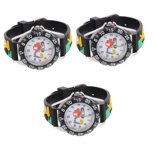 LIFKOME 3stücke Cartoon Kinderuhr Für Jungen Adorable Digitale Quarz-Armbanduhr Für Kleinkinder Geburtstag Weihnachten Und Besondere Anlässe von LIFKOME