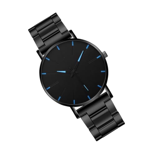 LIFKOME 3stücke Edelstahl Armbanduhr Für Herren Elegante Quarz-Uhr Mit Einfachem Design Geeignet Für Freizeit Business Und Alltag Schlankes Leichtes Modell von LIFKOME