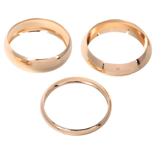 LIFKOME 3stücke Goldene Armbänder Stapelbare Klobige Armreife Für Frauen Minimalistisches Manschettenarmband Schlichte Kreisdesign Manschettenarmbänder Aus Eisen von LIFKOME