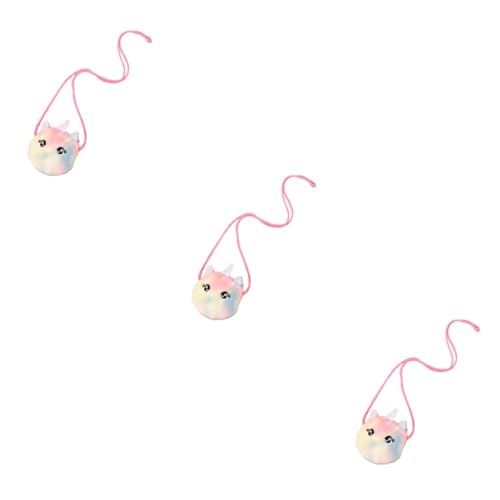 LIFKOME 3stücke Plüsch Einhorn Umhängetasche Für Mädchen Süße Schultertasche Tragbare Geldbörse Mit -Storage Leicht Und Vielseitig Für Alltag Und Ausflüge von LIFKOME