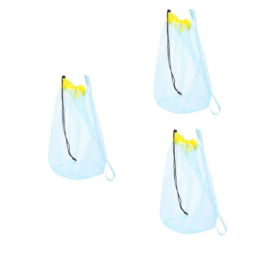 LIFKOME 3stücke Strandtasche Für Junge Mädchen Netztasche Mit Zugband Leicht Und Tragbar Für Sandspielzeug Vielseitig Einsetzbar Beim Strand Wandern Oder Camping Sichere Aufbewahrung von LIFKOME