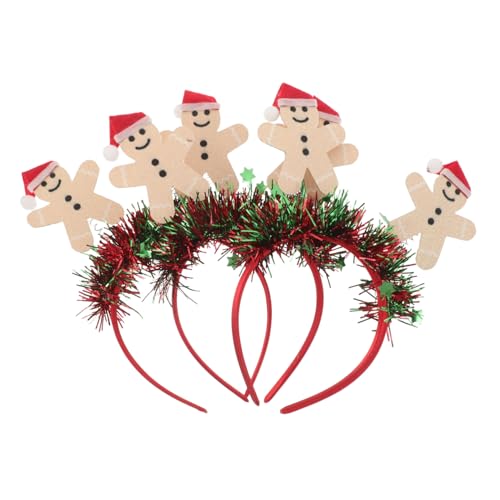 LIFKOME 3stücke Weihnachten Lebkuchen Haarband Weihnachts Stirnband Für Erwachsene Und Junge Mädchen Party Zubehör Accessoires Für Feiertage Und Fotoshootings von LIFKOME