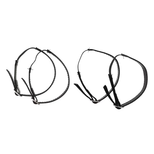 LIFKOME 4 Paare Damen High Heel Schuhriemen mit Metallverschluss Verstellbare Anti-lockerungs-bänder für Lose Schuhe Modische Knöchelriemen für Parties Hochzeiten und Alltag Schwarz von LIFKOME