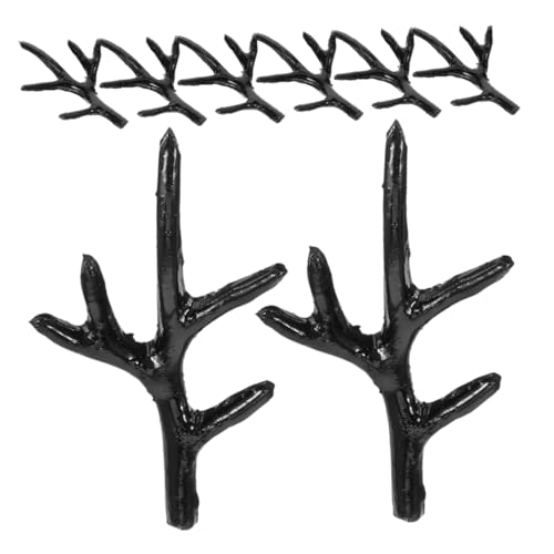 LIFKOME 4paare Titel Geweih-stirnbänder Anpassbare Schwarze Rentiergeweih-dekorationen Für Weihnachten Cosplay Und Partys Langlebiges Zubehör Für Kopfschmuck von LIFKOME