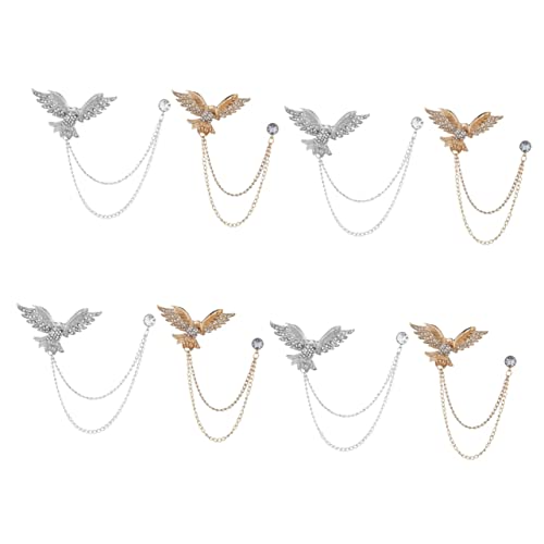 LIFKOME 4 Sätze Adler Brosche Broschenclip Mit Quaste Strass-brosche Retro-anzug Brosche Vintage Trachtenbrosche Mode Brosche Anstecknadel Für Männer Pullover-clips Legierung 2 Stücke * 4 LIFKOME 4 Sätze Adler Brosche Broschenclip Mit Quaste Strass-brosche Retro-anzug Brosche Vintage Trachtenbrosche Mode Brosche Anstecknadel Für Männer Pullover-clips Legierung 2 Stücke * 4 von LIFKOME