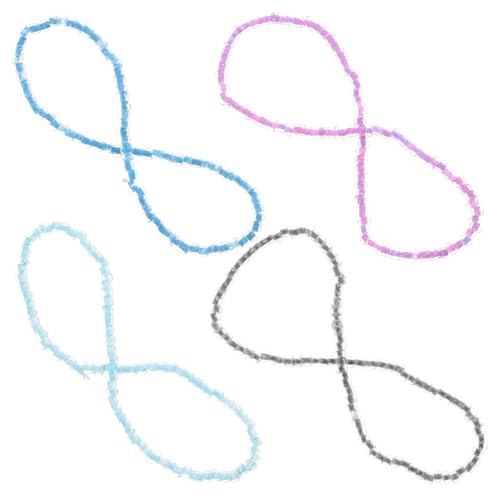 LIFKOME 4 Stck Teiliges Leuchtende Perlen Fußkettchen für Damen Bunte Dekorative Strand Schmuck Elegantes Langlebiges Armband Vielseitig für Alltag Festivals und Strandpartys von LIFKOME