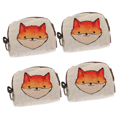 LIFKOME 4stücke Kleinere Schlüssel Und Münztasche Cartoon-Design Reißverschluss Für Damen Und Herren Multifunktional Zur Aufbewahrung Von Kosmetik Schlüsseln Und Kleinen von LIFKOME