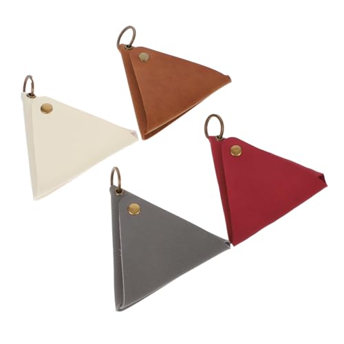 LIFKOME 4stücke Triangular Pouch Praktische Aufbewahrung Für Münzen Schlüssel Und Karten Vintage Design Für Alltag Und Farben Zufällig von LIFKOME