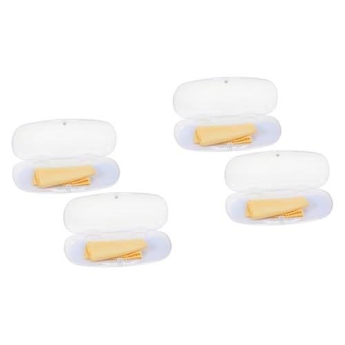 LIFKOME 4 Stück Brillenetui Klare Herrenbrille wasserdichter Hartschalenkoffer Kontaktlinsenbehälter sunglass case brillen aufbewahrungsbox Sonnenbrille Brillenhalter Brillenbehälter PVC von LIFKOME