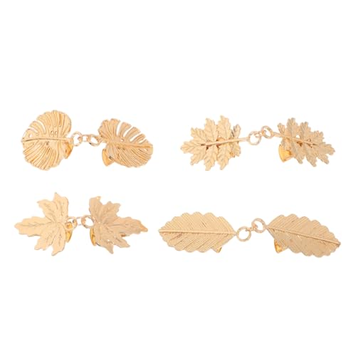 LIFKOME 4 Stück Cinch Retro Kleider Verschluss Verwendung Strickjacke Frauen Mädchen Schal Hose Kleidung Party Verschlüsse Broschen Ringe Hut Halten Blatt Tägliches Tuch Vintage Clip Cape von LIFKOME