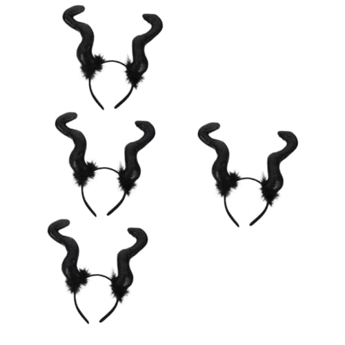 LIFKOME 4stücke Halloween Teufelshörner Haarreif Cosplay Zubehör Leichter Und Bequemer Kopfschmuck Für Karneval Und Kostümpartys Dekoration Für Halloween-fotos von LIFKOME