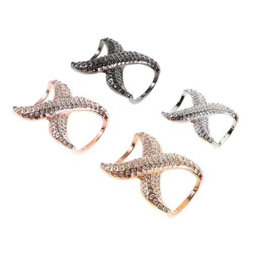 LIFKOME 4stücke Strass-schalschnalle Mit Schleifenmuster Für Damen Schalringclip Mit Strasssteinen Vielseitiger Schalverschluss Als Taschenanhänger Oder Gürtelschnalle von LIFKOME