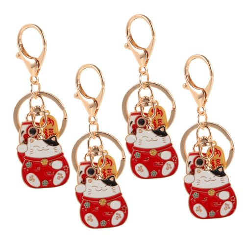 LIFKOME 4stücke Schlüsselanhänger Ornament Katze Und Fisch Dekorative Metallanhänger Für Taschen Langlebig Und Leicht Geeignet Für Alltag Und Besondere Anlässe Kreative Geschenkidee von LIFKOME