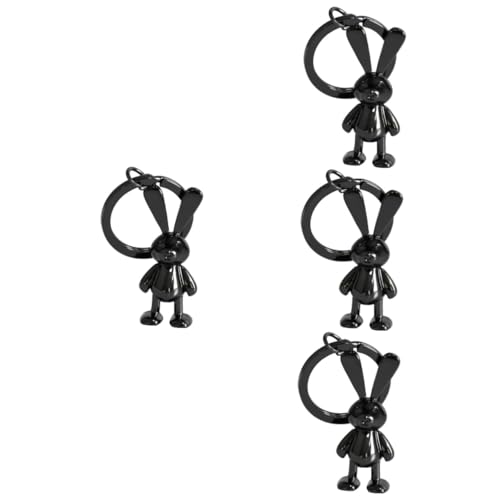 LIFKOME 4stücke Bunny Schlüsselanhänger Metall Dekorativer Hase Als Schlüsselring Cartoon-Pendant Für Taschen Und Schreibtisch Für Und von LIFKOME