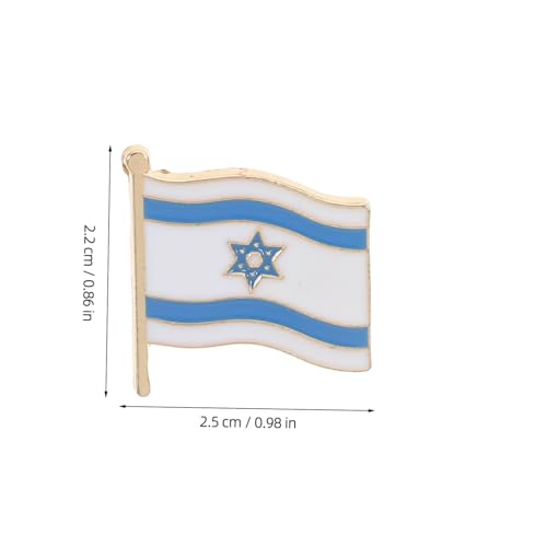 LIFKOME 4 Stück Israel Flaggen Anstecknadeln aus Langlebige Broschen für Anzüge Rucksäcke und Partydekoration Israelisches Nationalflaggen Schmuckstück für Feierlichkeiten und von LIFKOME