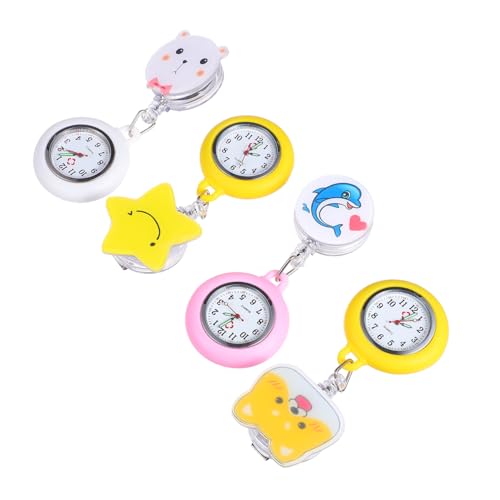 LIFKOME 4 Stück Krankenschwester Uhr Ansteckbare -Abzeichenuhr hängende Uhr Clip-Uhr sanitäter die Studentin Krankenschwester Taschenuhr hängende Krankenschwestern beobachten von LIFKOME