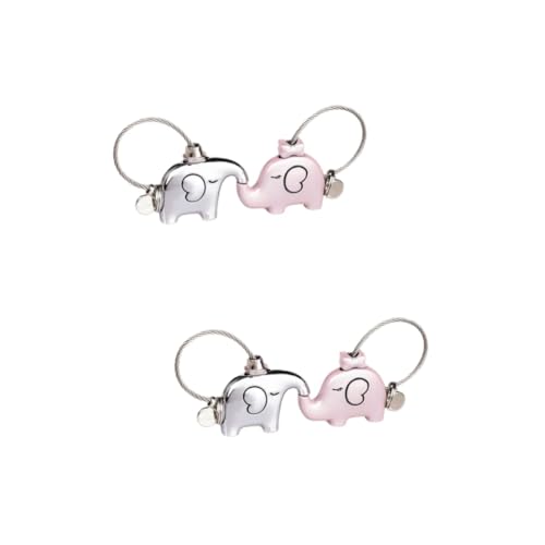 LIFKOME 4stücke Kissing Elefanten Schlüsselanhänger Kreative Deko Für Taschen Handys Und Silber Perfektes Für Valentinstag Geburtstage Anlässe von LIFKOME