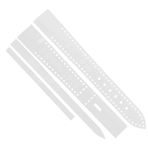 LIFKOME 4 Stück Lederarmband-Schablone Transparente Uhrenarmband-Schablone aus Acryl Lederarmband Vorlage Lederhandwerk Vorlage Armband-Schablone für DIY-Bastelarbeiten von LIFKOME