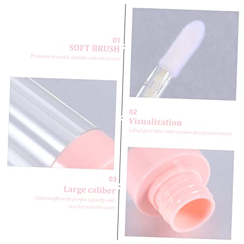 LIFKOME 4 Stück Leere Lipgloss Behälter aus Kunststoff Wiederverwendbare Transparente Lippenpflege Dosen mit Verschluss Leichte Tragbare Lippenbalsam Fläschchen für Damen Reise Nutzung von LIFKOME