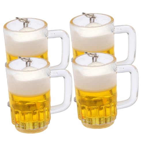 LIFKOME 4 Stück Mini Schlüsselanhänger Für Weingläser Tassen Becher Schlüsselanhänger Cheers Dekoration Süßer von LIFKOME