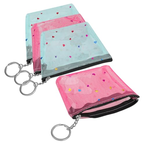 LIFKOME 4stücke Kleine Geldbörse Mit Reißverschluss Für Damen Transparenter Geldbeutel Praktisch Für Münzen Bargeld Schlüssel Und von LIFKOME
