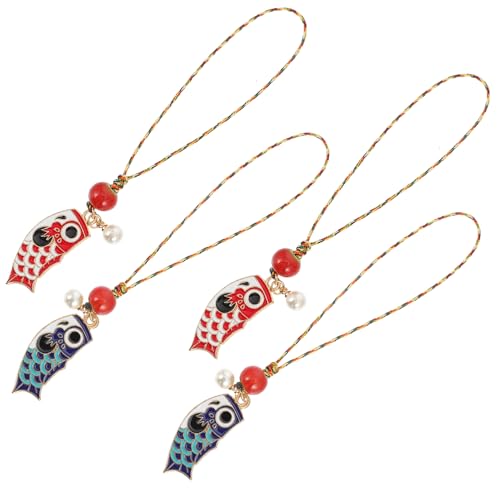 LIFKOME 4stücke Fisch Flaggen Charmante Schlüsselanhänger Und Handy- Für Taschen Rucksäcke Und Schlüssel Für Freunde Und Liebhaber von LIFKOME